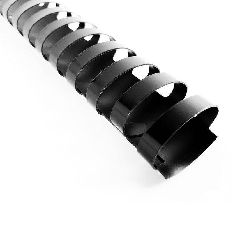 TOTiyea 50 Pack 19 Ring Plastic Binding Combs, 2 Inch Diameter, 450 Sheet Capacity, Letter Size, Black Comb Binding Spines - Image 1